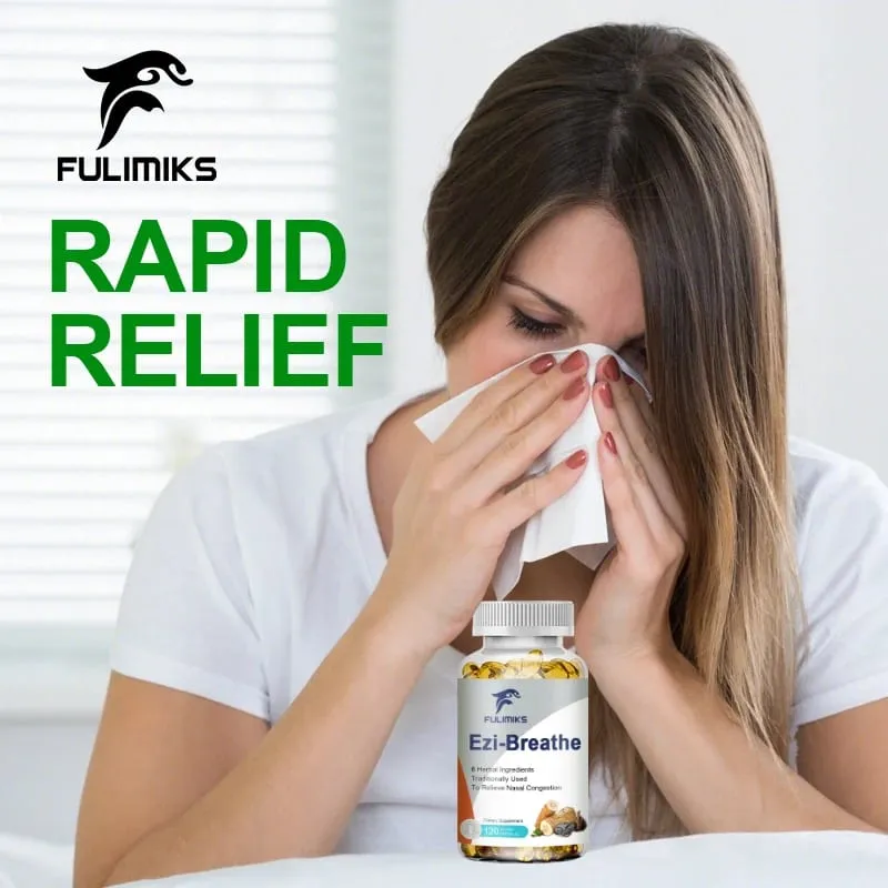 Respiratory & Nasal Health Capsules 6 Herbal Relieves Stuffy Nose Congestion Rhinitis & Supports Breathing Comfort — image 7