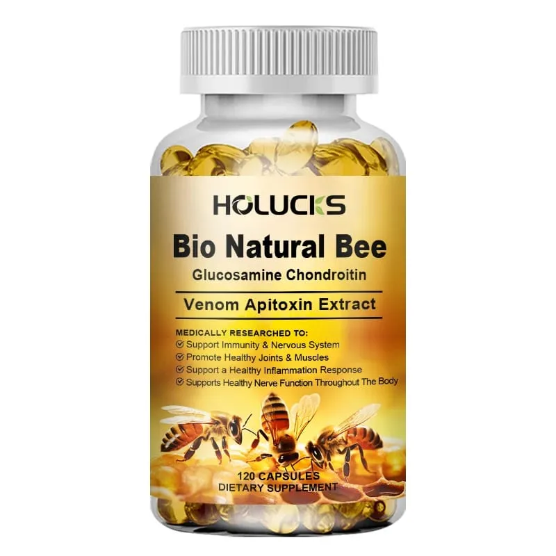 Bio Natural Bee Supplement with Apitoxin & Glucosamine Support Nerve Function Flexibility Alleviate Stiffness Confidence