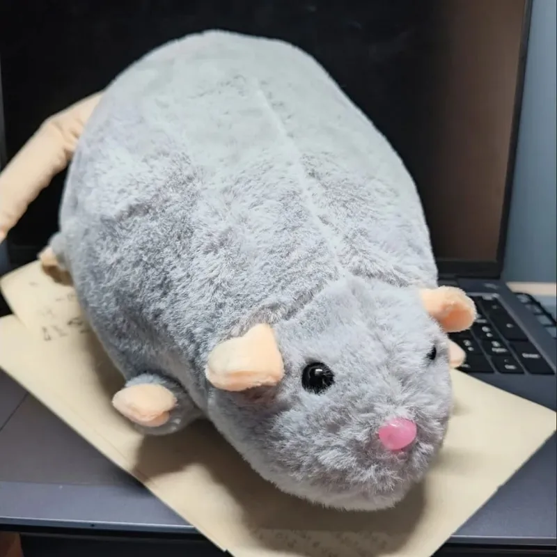 Cute Oversized Big Mouse Plush Pillow Simulation Cartoon Rat Doll 35/50/90cm Birthday Gift — image 5