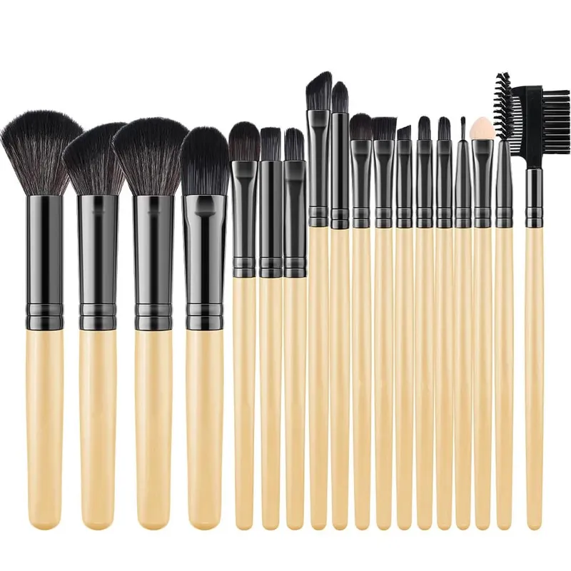 18PCS Women's Makeup Brushes Set - Eye Shadow Foundation Blush Cosmetic Brushes Soft Make up Tools with Storage Bag — image 34