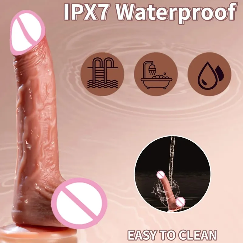 Thrusting Dildo Realistic Penis G Spot Clitoris Stimulator Adult Sex Toy Soft Silicone Man Dick For Women Couple Sex Product — image 6