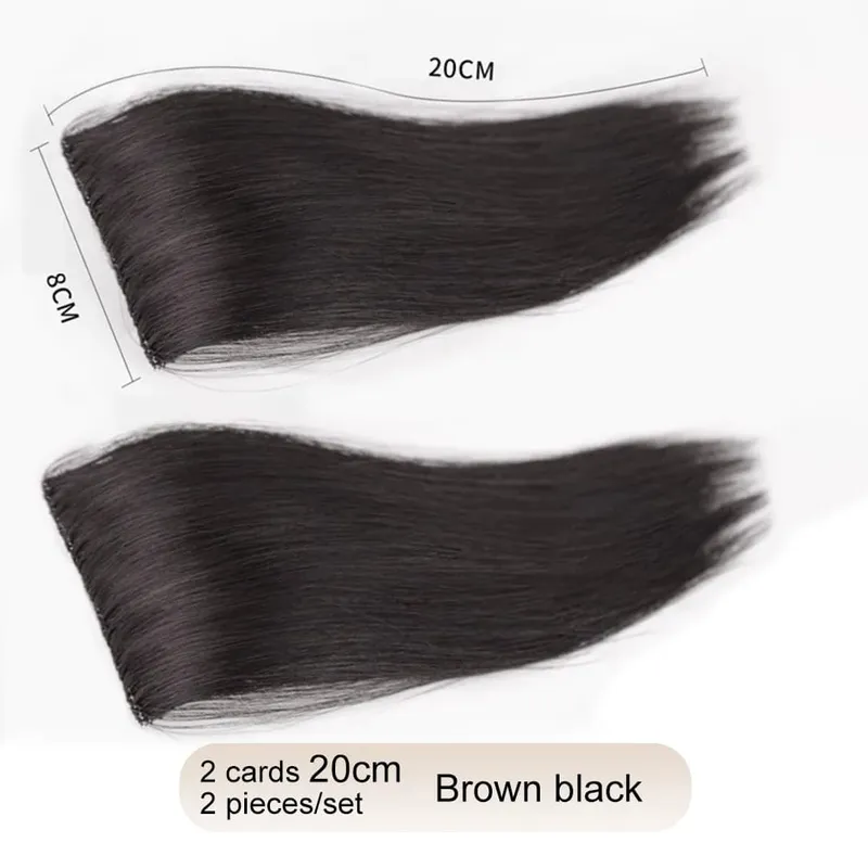 Synthetic 2 pieces/set of wig pads hair extensions opening and top replacement pieces replacement artifact
