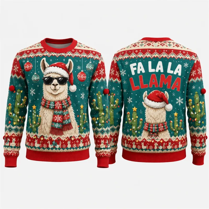 Gingerbread Man Ugly Christmas Sweatshirt 3D Graphic Crewneck Unisex Funny Candy Cane Xmas Party Holiday Pullover Gift Male Top — image 2