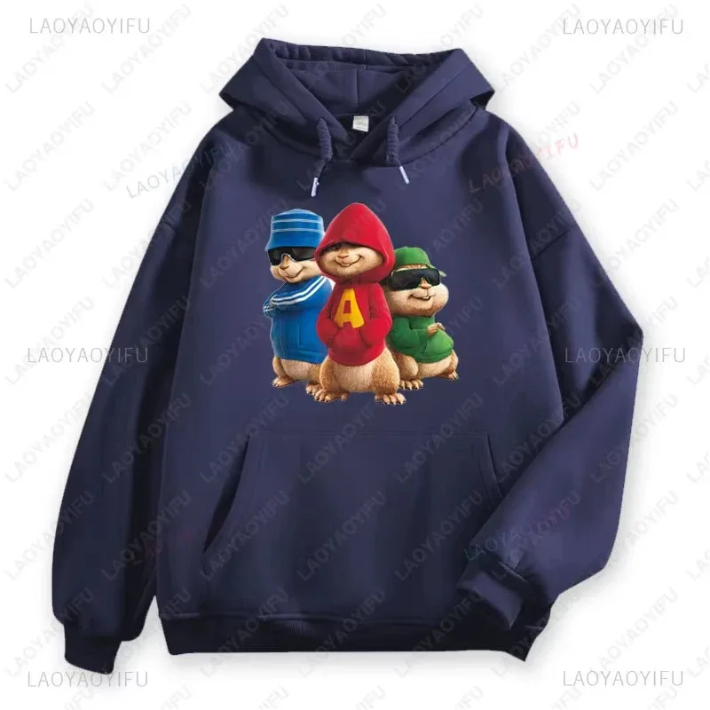 Alvin and The Chipmunks Anime Hoodies Eco Friendly A Letters Printing Sweatshirt Casual Streetwear Unisex Pullovers promo — image 16