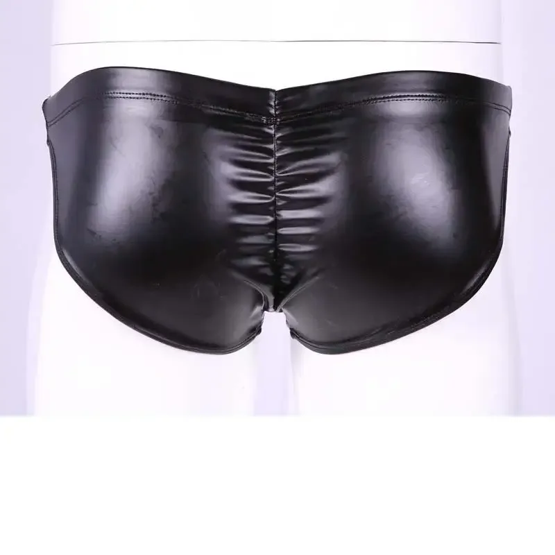 Óleo brilhante cuecas de natação espuma do plutônio elástico baixo-rise nádegas-levantamento deslizamento biquíni shirring virilha costura roupa interior calções de banho — image 5