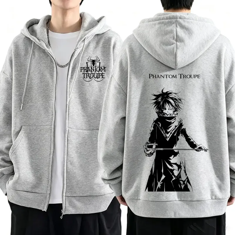 Anime Hunter x Hunter Feitan Portor Zipper Hoodies Men Women Clothing Oversized Fleece Zip Up Hooded Sweatshirts Coat Streetwear — image 3