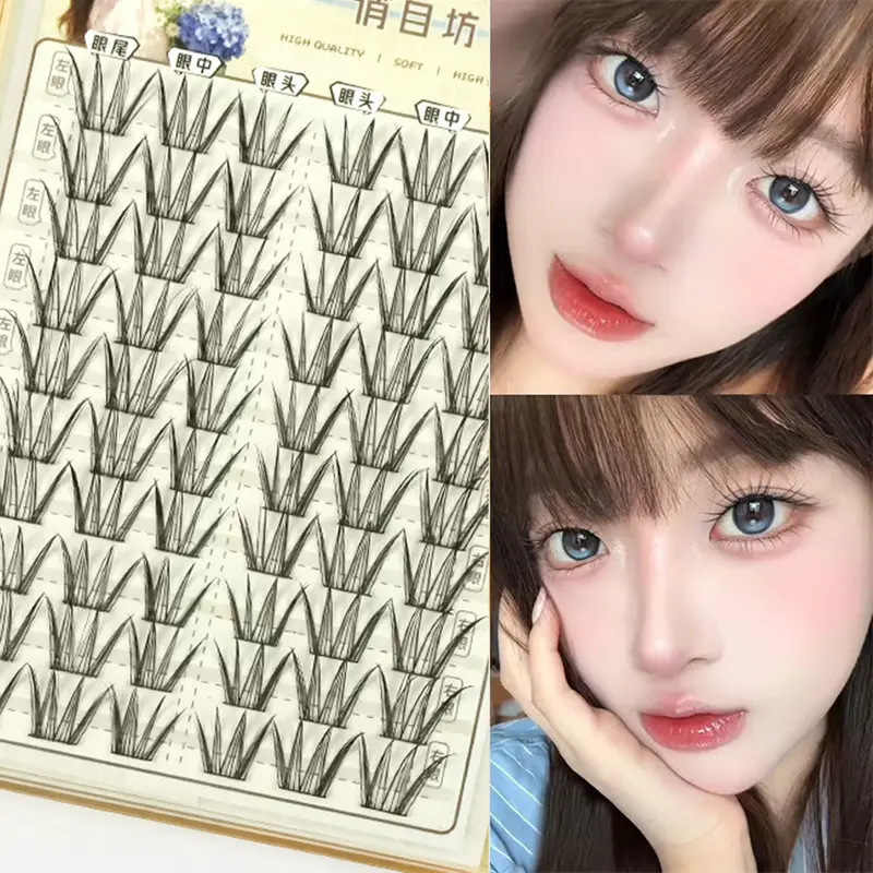 10 Rows Korean Asian Style False Eyelashes Natural Look Lightweight Comic-style Fake Eyelash For Perfect Daily Stage Eye Makeup — image 2