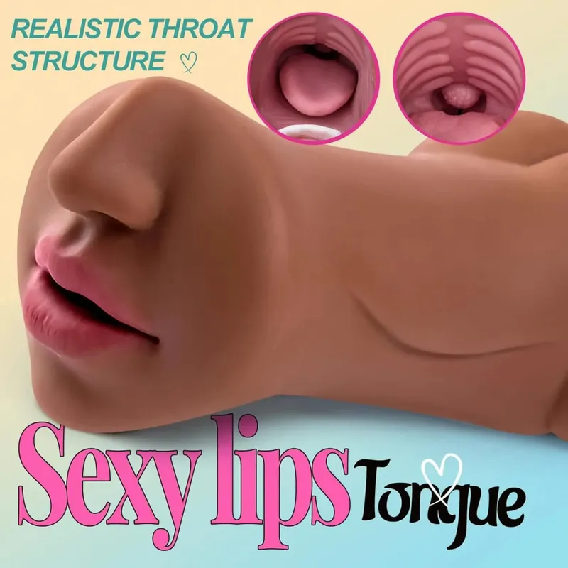 3 IN 1 Artificial Real Pussy Oral Anal Vagin Male Masturbator Deep Throat Blowjob Massager Masturbator Adult Sex Toys for Men — image 3