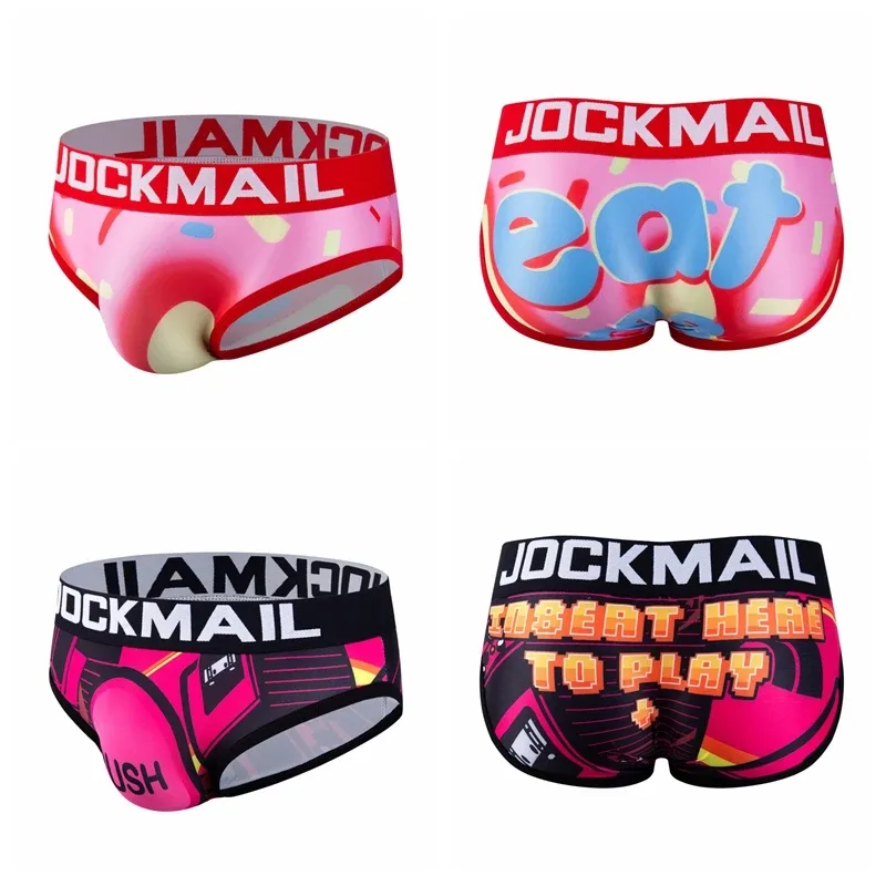 Diversão divertida sexy roupa interior masculina impressão cuecas de seda gelo cueca gay masculino calcinha deslizamento 21 padrão design shorts — image 1