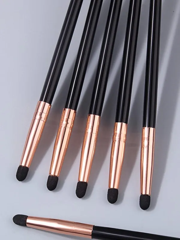 1Pc/6Pcs Sponge Makeup Brush Set Unisex Concealer/Eyeshadow/Tear Trough Brushes for Liquid & Cream Makeup Ideal Cosmetic Gift — image 4