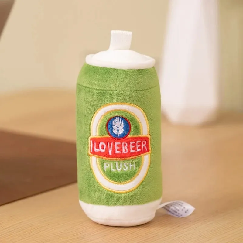 11~19cm Cute Beer Glass Bottle Drink Can Beer Barrel Plush Pillow Stuffed Kawaii Humanoid Plushie Party Prop Man Gift — image 12