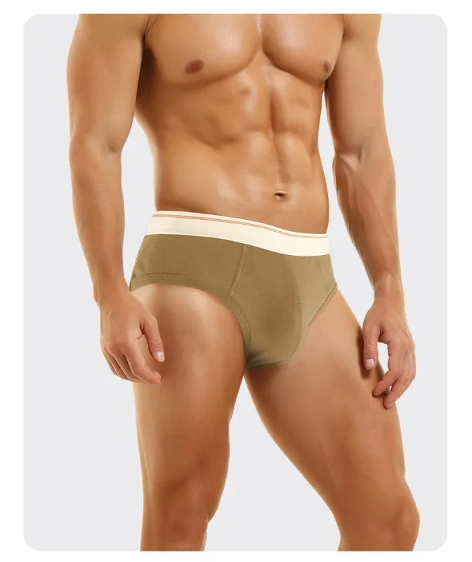 Men's pure cotton breathable and comfortable triangular underpants, mid-waist, skin-friendly and soft, teenagers' underpants — image 23