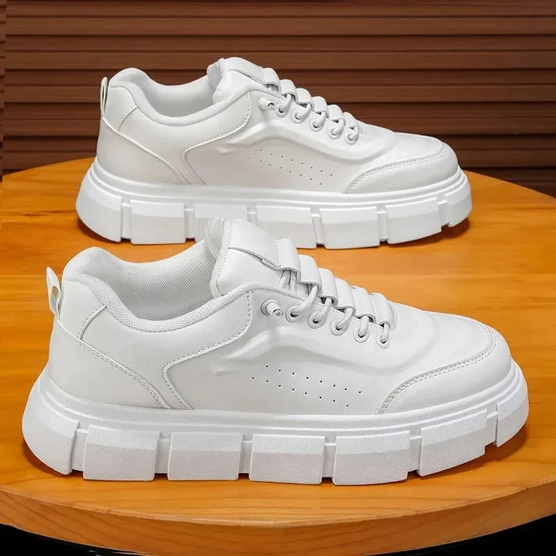 New Casual Shoes for Men 2025 Men's Oxford Shoes Retro Luxury Leather Shoes Fashion Breathable Sneakers Handmade Platform Boot — image 6