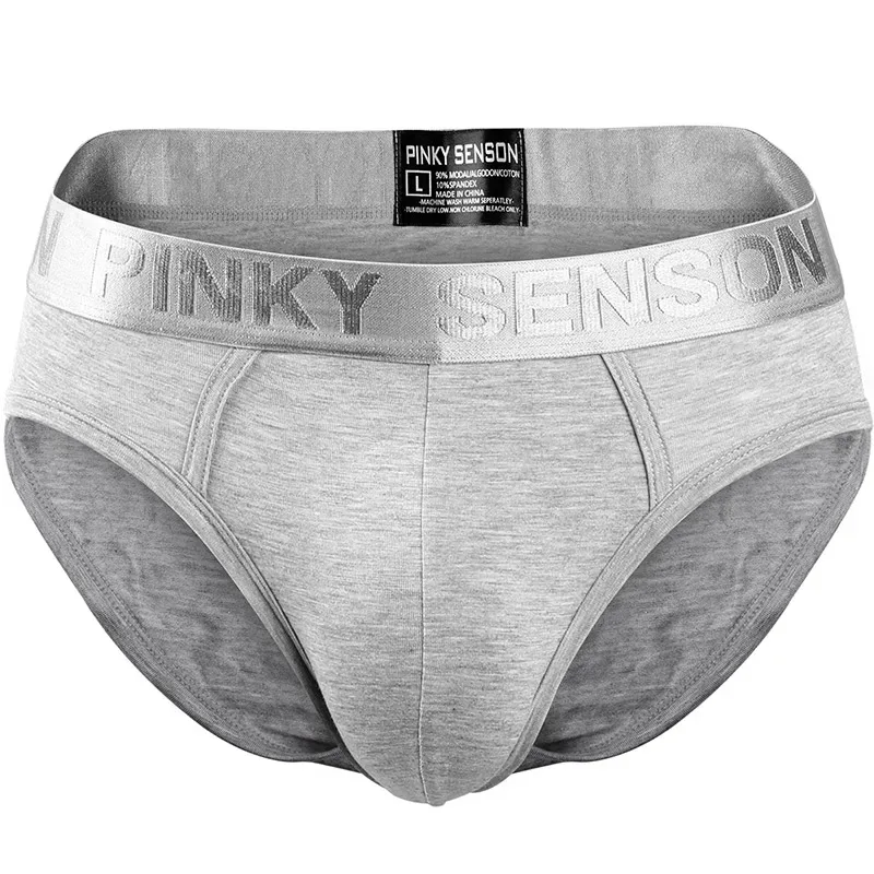 Marca Pinky Seaso, los más vendidos, pantalones triangulares sexis, ropa interior fina de Modal de Color sólido, calzoncillos de Modal ventilados de talla grande para hombres — image 25