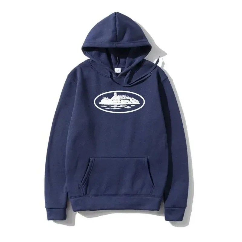 Yacht Grafisk svart huvtröja Herr Kvinnor Nautisk stil Fritidströja med huva Seglingsentusiast Mode Streetwear Topp — image 3