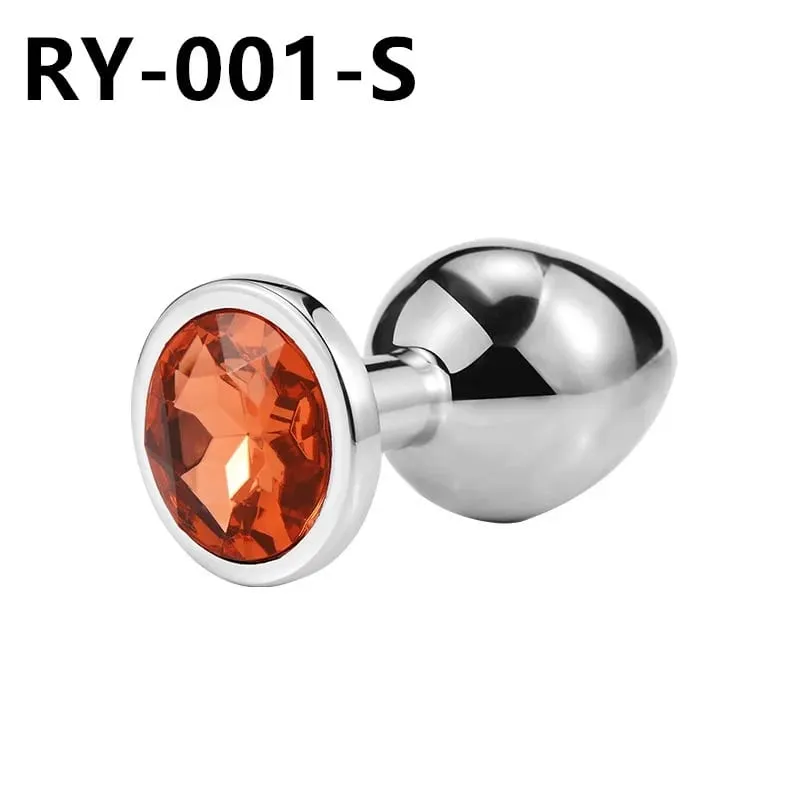 Plugue anal de metal para ânus de cristal, base de joias para jogador iniciante para jogador sênior, 5 tamanhos sm, massagem ponto g, brinquedos sexuais bdsm, 1 peça — image 18