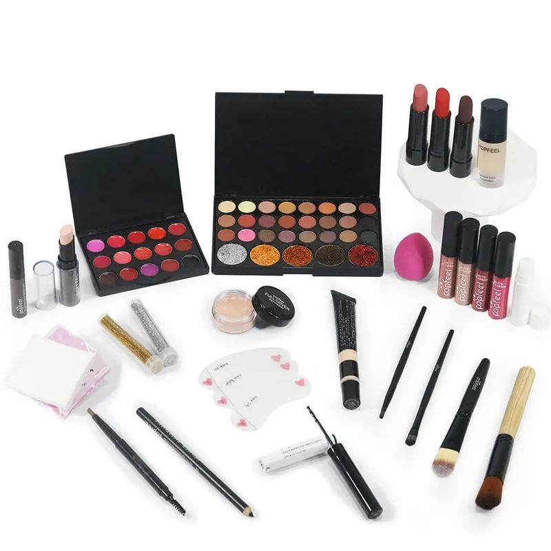 Christmas Makeup Set - Complete Collection of Eyeshadow Foundation Lipstick for Holiday Celebrations and Everyday Glam — image 4