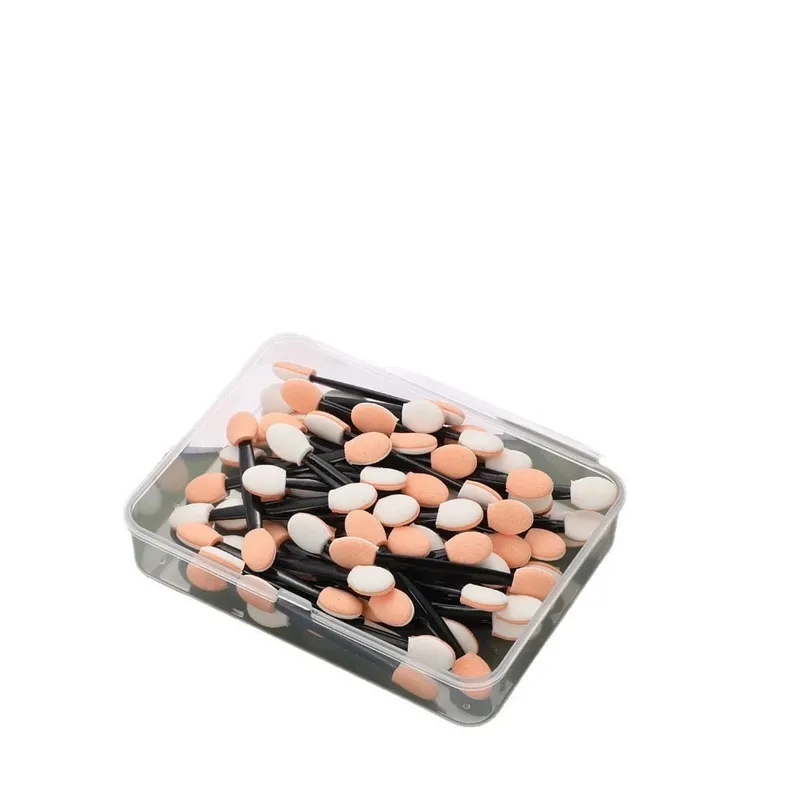 50/100/200/300/500PCS Dual Sides Eye Shadow Sponge Applicators with Container Length Eyeshadow Brushes Makeup Applicator — image 4