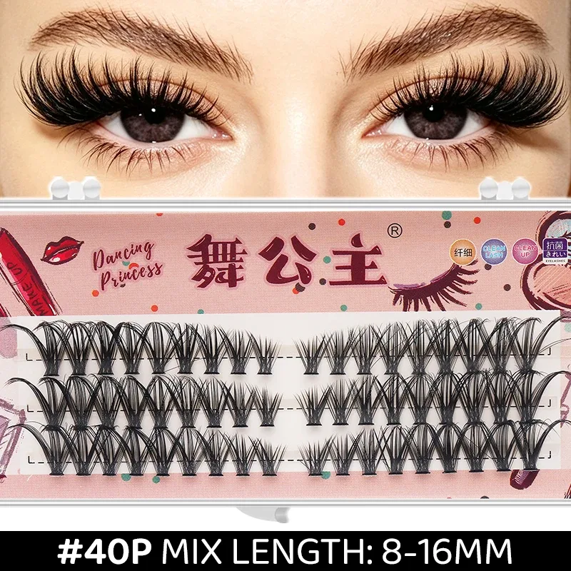 3 Rows DIY Thick Individual Cluster Lash Extensions Segmented Natural Lash Clusters Eye Style Self-graft Lashes Makeup — image 9