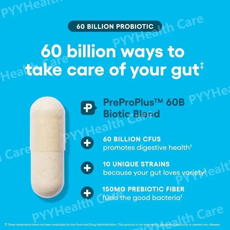 Probiotic Capsules Multi-Strain Probiotic with Organic Prebiotics Daily Digestive Health Supplement — image 2