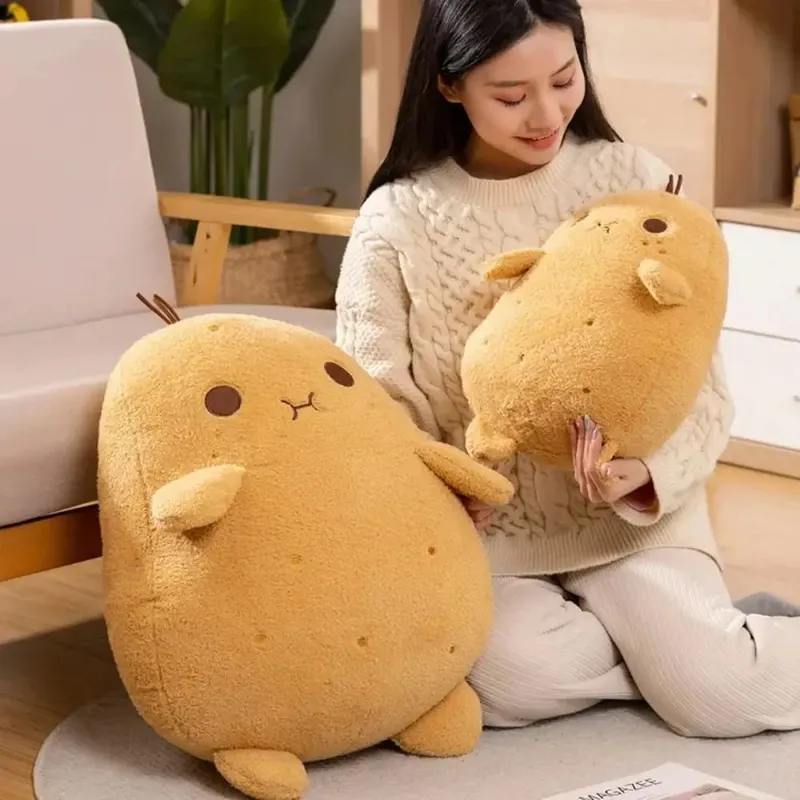 PP Bomuld Lille kartoffel Plys Dukke Fluffy Blød Sjov Mad Plys Dukke Tegnefilm Plys fyldt Plant Spud Pudepude