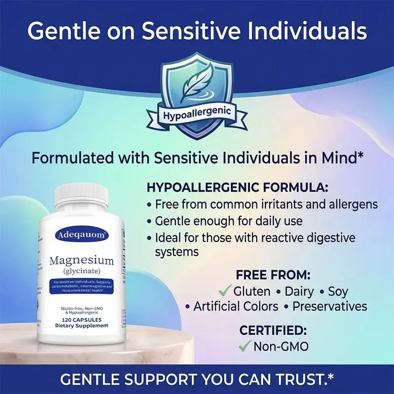 High Absorption Magnesium Glycinate Capsules – Dietary Supplement for Calm Support & Sleep for Adults — image 3