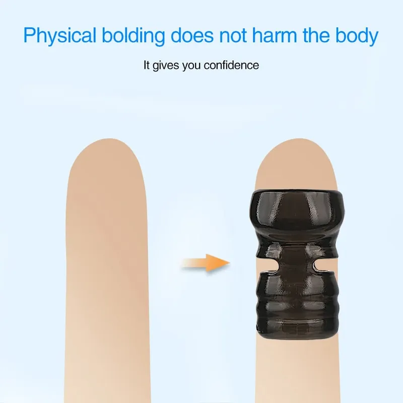 Anel peniano para ampliação do pênis, preservativo masculino, manga para casais, bloqueio de massagem, sêmen, atraso na ejaculação, pau, brinquedos sexuais para homens — image 4