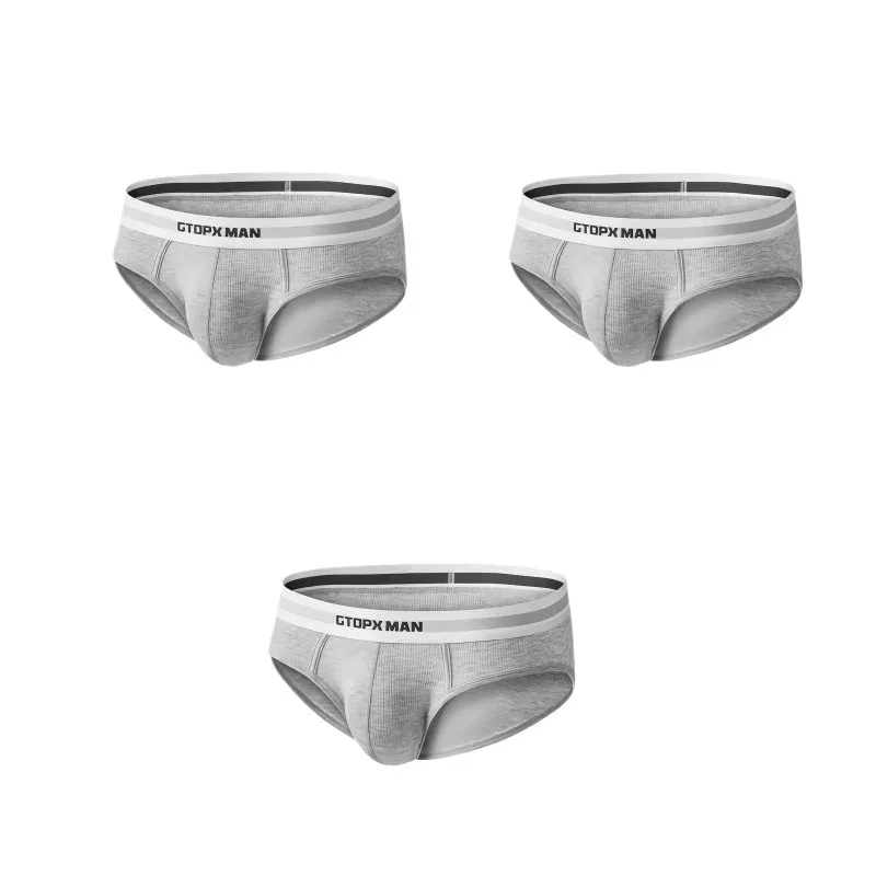 3Pack Summer Single Layer Herr Underkläder Lågfärgade Trosor för Herr Elastisk Comfort Fit Kalsonger Ropa Interiör Hombre