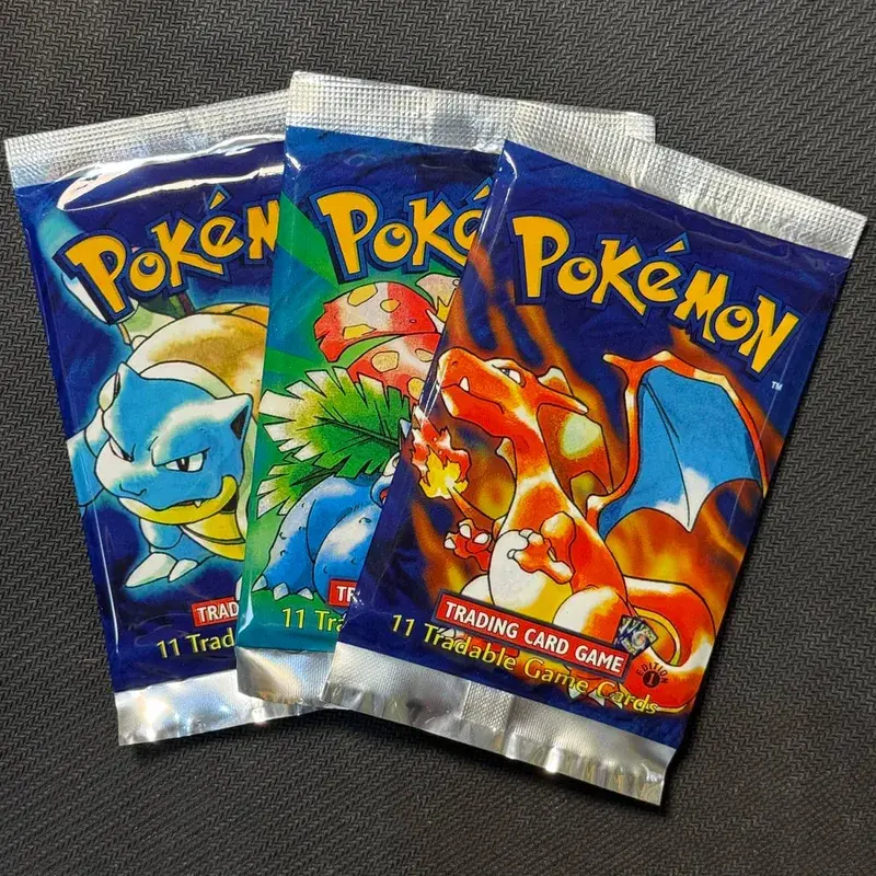 11Cards/Pack PTCG Booster Packs Proxy Card Jungle/Fossil/Base Set Charizard Blastoise Venusaur PKM Board Game collectible Cards