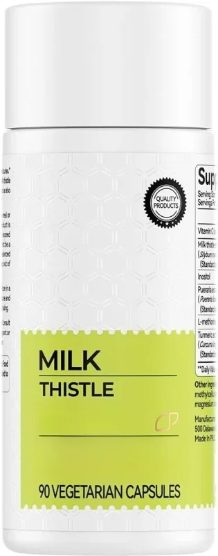 Milk Thistle Extract 300mg Capsules na may Vitamin C Inositol Herbal Supplement 90 Capsules Non-GMO Gluten Free