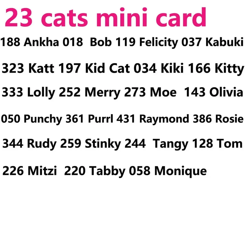 Tarjeta de enlace serie 1 a serie 5 Sanrio S1 a S6 tarjeta NTAG215 NFC Impresión de tarjeta animal trabajo para interruptor NS