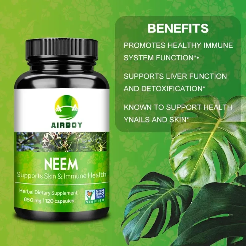 Organic Neem Supplement - Herbal Acne Supplements Supporting Clear Skin and Detox Supports Immune Health — image 5