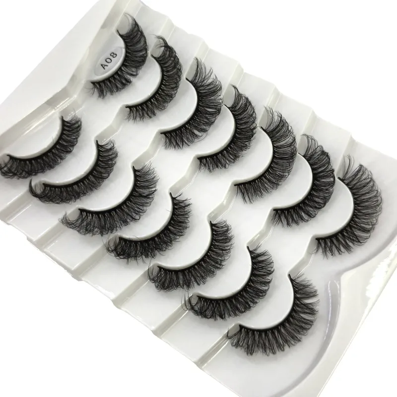 Fluffy Lashes Mink False EyelashesThick Cat Eye Makeup Long Natural Volume 3d Eyelashes Extension Wholesale Mink Eyelashes — image 16