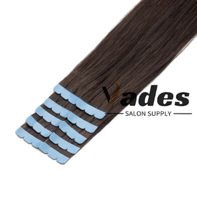 10Pcs Natural Real Smooth Remy Human Hair Mini Tape in Skin Weft Hair Extensions Soft Touch Texture Natural Shine Daily Use
