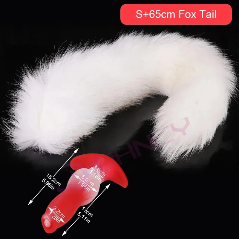 Anal Plug na may Tail BDSM Adult Sex Game Cosplay 18+ Anal Dildo para sa Babae Mga Lalaki Silicone Soft Butt Plug Gay Sex Toys para sa Party BDSM — image 17
