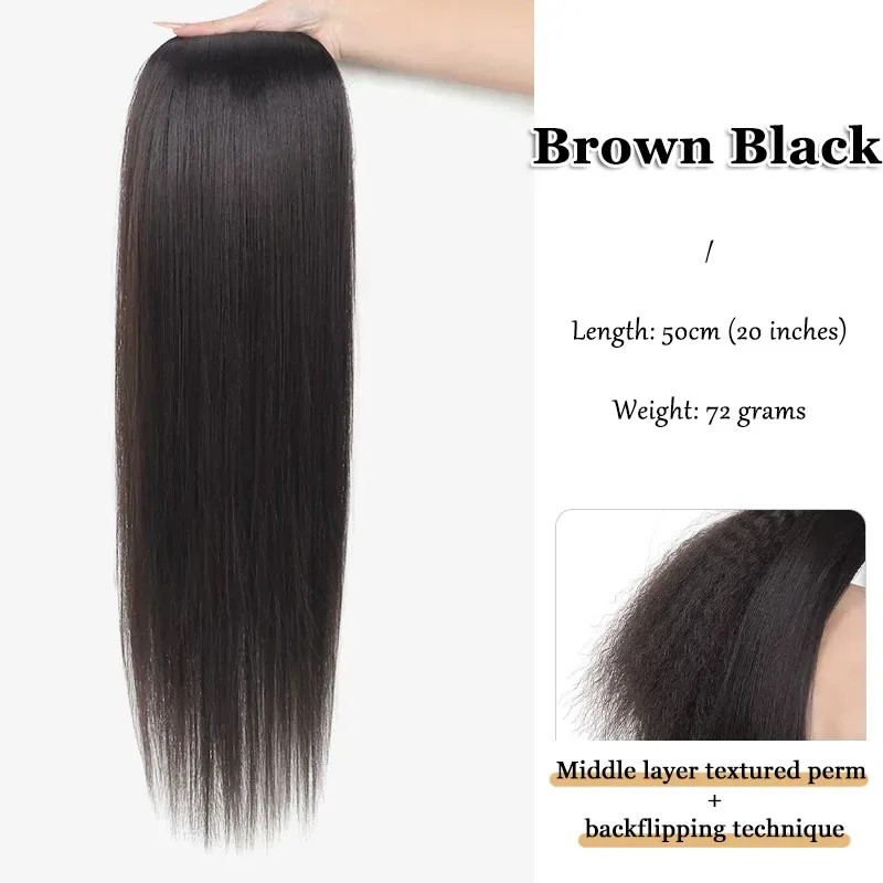 Fluffy Invisible Seamless Hair Pads Women Clip in Hair Extension Lining of Natural Hair Top Side Cover Piece Synthetic Pads