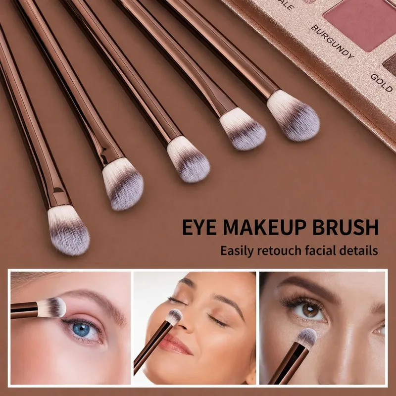 14Pcs Professional Makeup Brush Set Soft Synthetic Hair Foundation Powder Blush Eyeshadow Blending Brushes With Storage Bag