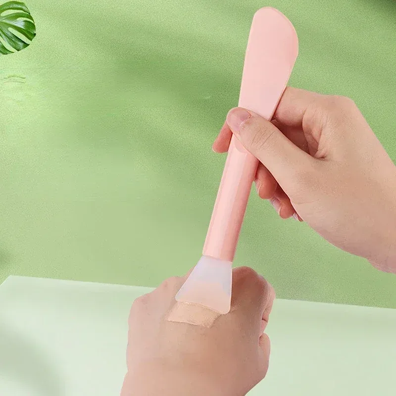 Wholesale Silicone Facial Head Mask Brush Soft Brushes Integrated Makeup Dual-use Mud Film Brush DIY Film Adjusting Beauty Tool — image 4