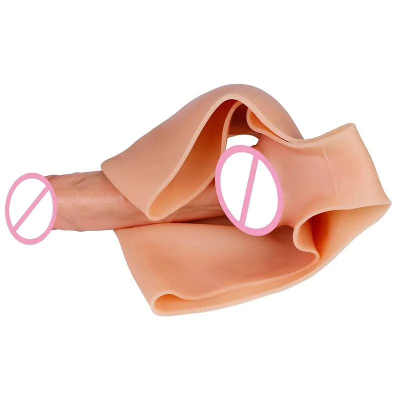 Silikonband Verklighetstrogna dildobyxor Bärbara solid stor penis sexleksaker för kvinnor lesbisk parsex — image 4