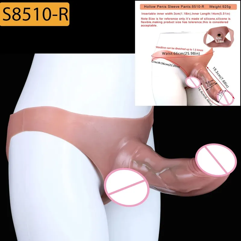 Strap-On Lifelike Penis Cover насадка на член Large Hollow DildoPants Intim vuxen sexleksak för par Sex — image 33