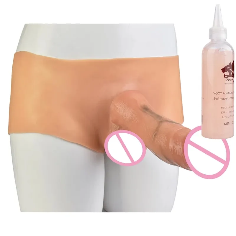 Silikonband Verklighetstrogna dildobyxor Bärbara solid stor penis sexleksaker för kvinnor lesbisk parsex — image 11