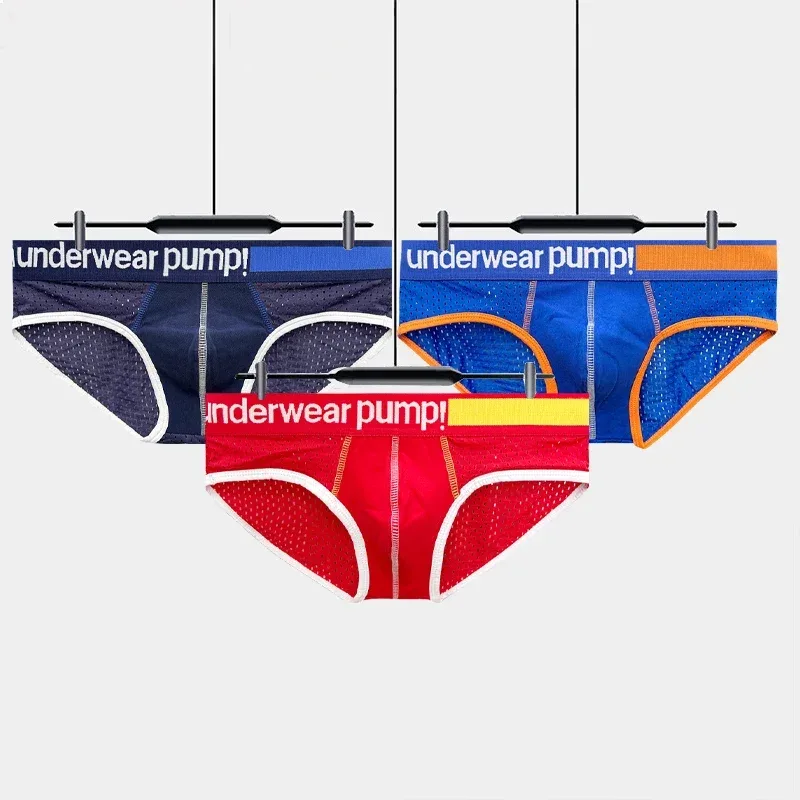 Cueca masculina de malha emagrecedora, cintura baixa, bolsa convexa em u, cintura elástica, respirável, cueca jockstrap colorida — image 2