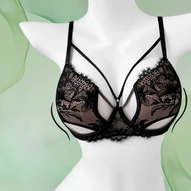 1. BANERDANNI סקסית Pure Desire חזיית סט מזער חזה גדול תמיכת Push Up Side אנטי צניחת הלבשה תחתונה נגד התרחבות חמה מכירה הטובה ביותר — image 4