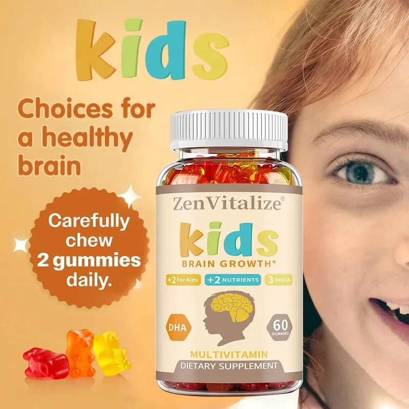 Kids Brain Development Gummies - with Omega 3 DHA Promotes Children's Brain Health Memory & Immune — image 3