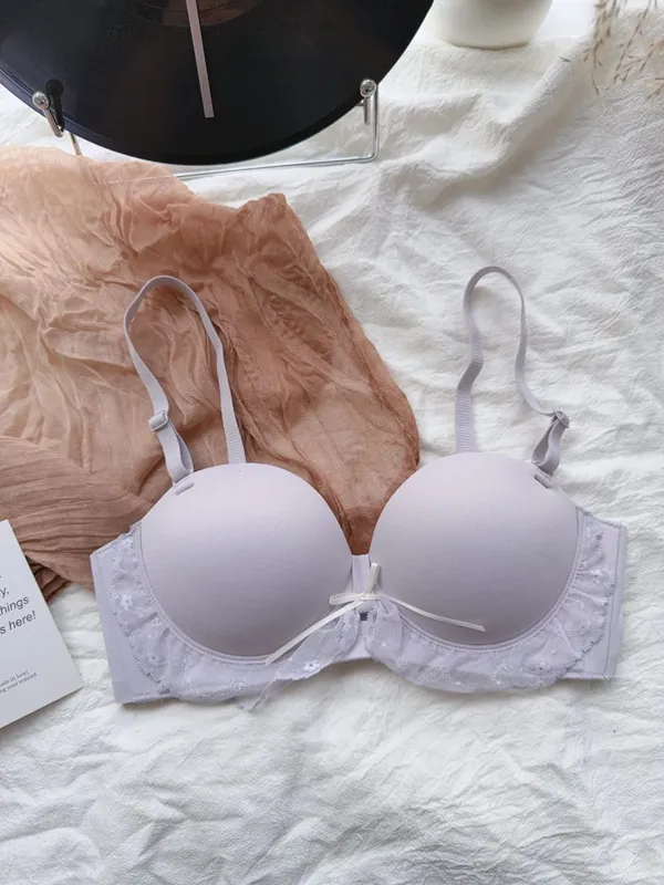 Red Half-Cup Lace Bra Set for Small Chests Adjustable Support Anti-Sagging Push Up Sexy Lingerie Set Women Birthday Gift — image 8
