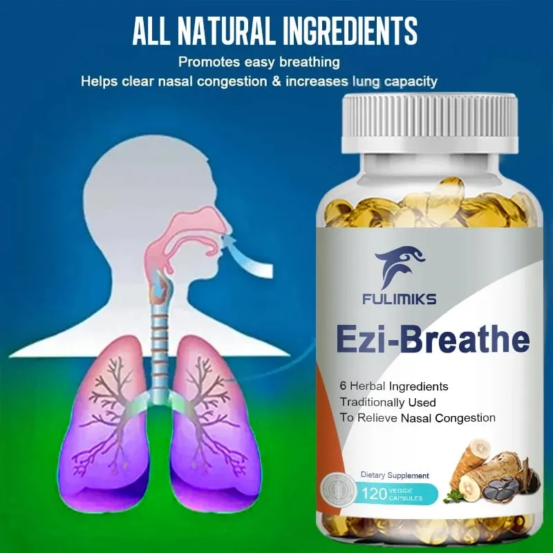 Respiratory & Nasal Health Capsules 6 Herbal Relieves Stuffy Nose Congestion Rhinitis & Supports Breathing Comfort — image 4