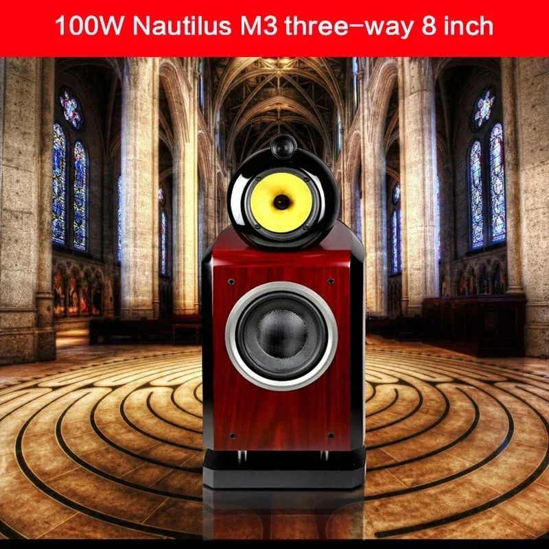 Alto-falante de piso doméstico de 150w, 8 polegadas, nautilus m3, três vias, baixo, febre, alta fidelidade, alta fidelidade, estante passiva, 6ohm — image 2
