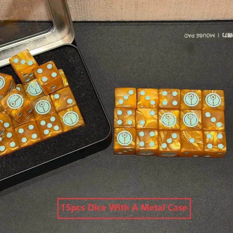 15-teiliges 16-mm-D6-Wargaming-Würfelset für Tabletop-Miniaturspiele, Schadensverfolgung, Armee-Fraktions-Themen-Würfelmarken — image 25