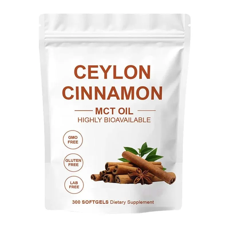 300pcs Ceilão Canela Softgels Ingredientes Puros Suplemento Dietético para Nutrição Equilibrada Suporte Imunológico Fácil Digestão — image 1