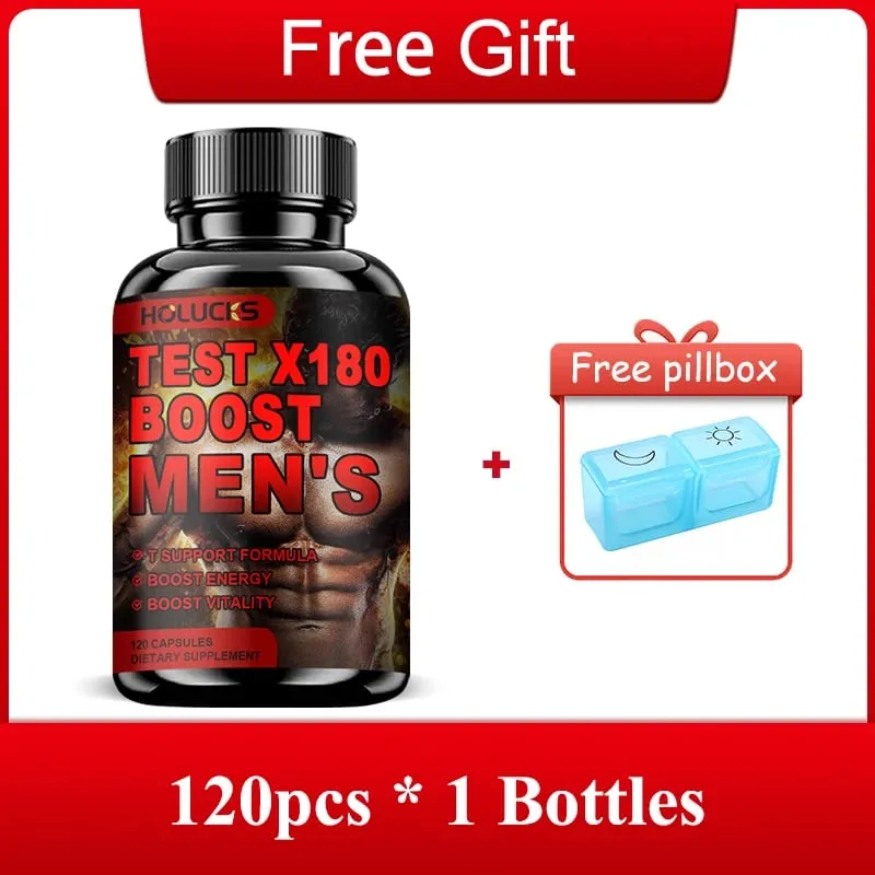 Natural Male Test Booster Supplement with Boron & Vitamin Blend Support Vitality Stamina Endurance & Physical Vigor